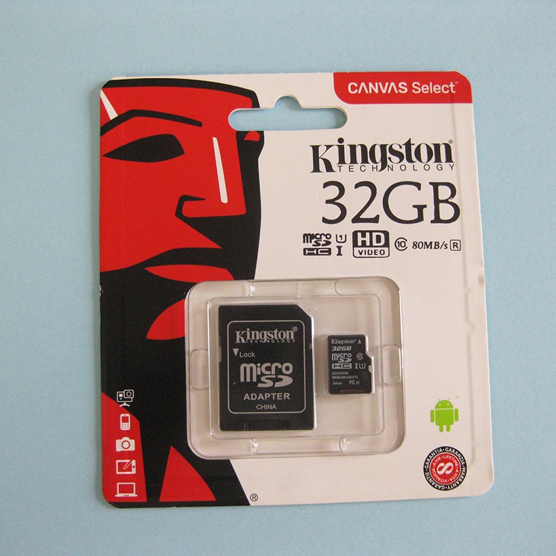 verlangen Beschaven Permanent Kingston 32GB microSD kaart met SD kaart adapter, Canvas Select | Innovu  webshop