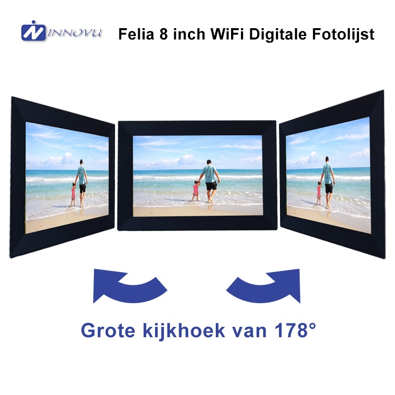 FELIA WiFi fotolijstje 8 inch. beste grote internet fotolijst cloud digitale fotolijst. photoframe | Innovu webshop
